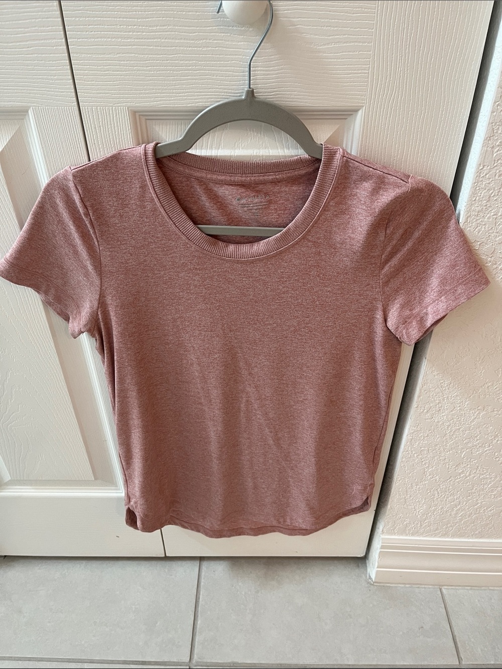 Athleta Short-Sleeve Crewneck Tee in Dusty Rose